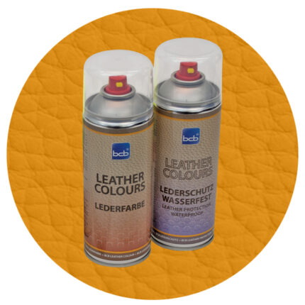 Lederfarbe mit TopClear in RAL 1005 Honiggelb