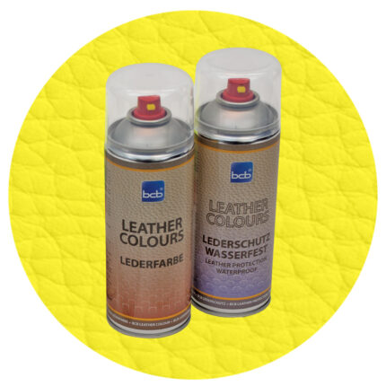 Lederfarbe mit TopClear in RAL 1016 Schwefelgelb
