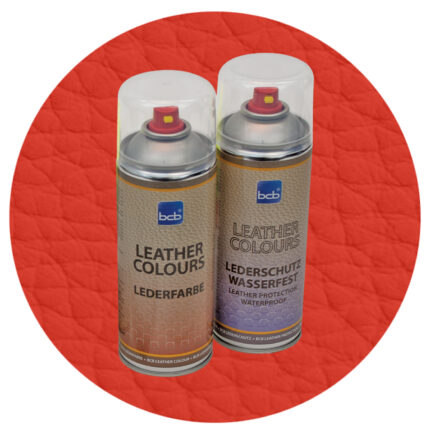 Lederfarbe mit TopClear in RAL 2001 Rotorange
