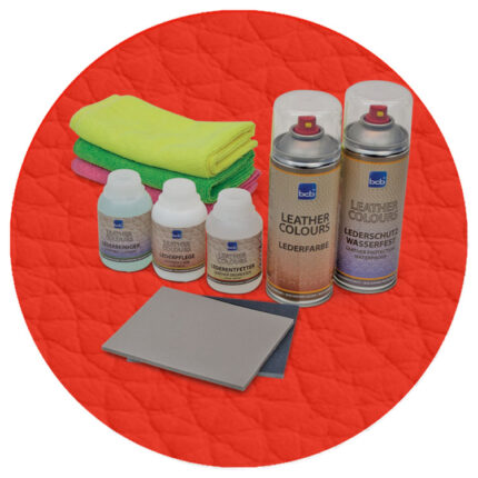 Lederreparaturset in RAL 3028 Reinrot