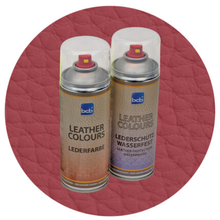Lederfarbe mit TopClear in RAL 3032 Perlrubinrot