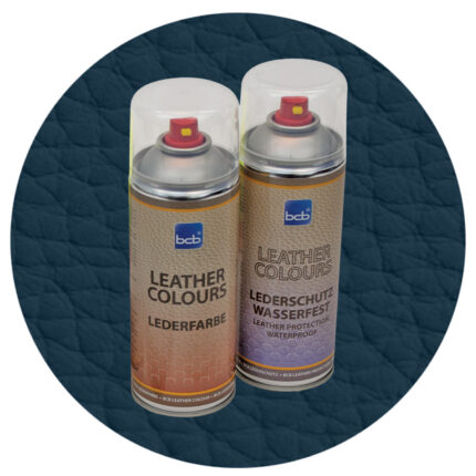 Lederfarbe mit TopClear in RAL 5008 Graublau