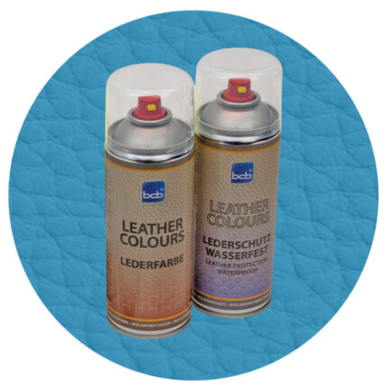 Lederfarbe mit TopClear in RAL 5024 Pastellblau