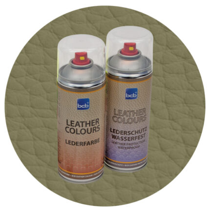 Lederfarbe mit TopClear in RAL 6013 Schilfgrün
