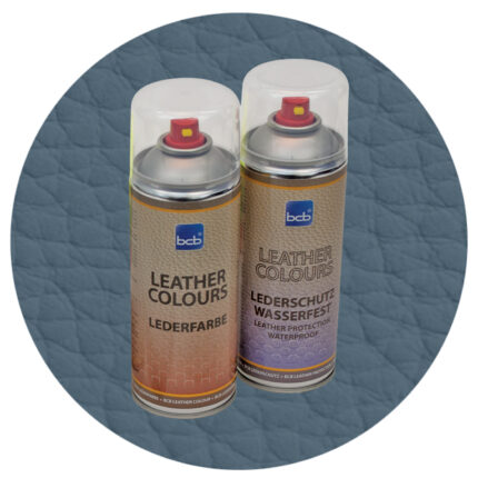 Lederfarbe mit TopClear in RAL 7031 Blaugrau