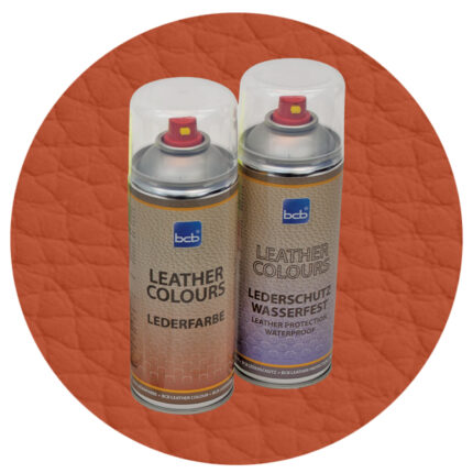 Lederfarbe mit TopClear in RAL 8023 Orangebraun