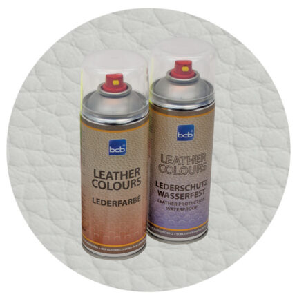 Lederfarbe mit TopClear in RAL 9018 Papyrusweiss