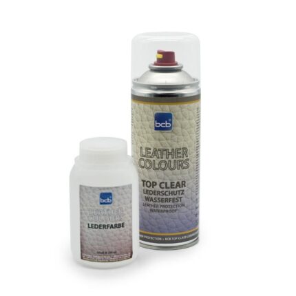Lederfarbe 250ml mit TopClear für BMW karmesinrot 1304 (bison)