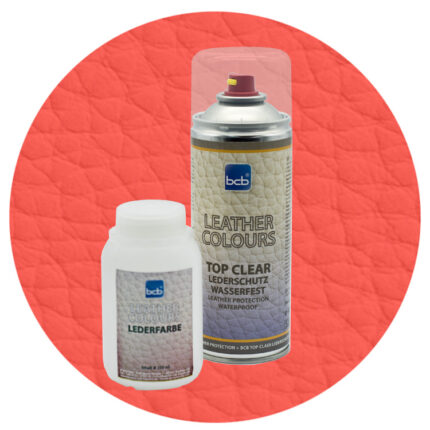 Lederfarbe 250ml mit TopClear in RAL 2012 Lachsorange