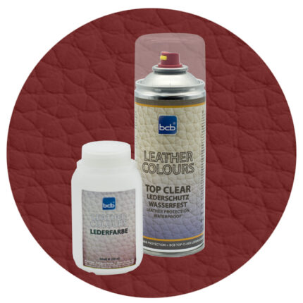 Lederfarbe 250ml mit TopClear in RAL 3009 Oxidrot