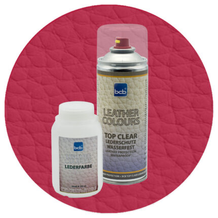 Lederfarbe 250ml mit TopClear in RAL 3027 Himbeerrot