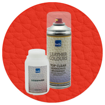 Lederfarbe 250ml mit TopClear in RAL 3028 Reinrot