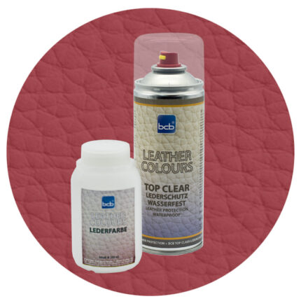 Lederfarbe 250ml mit TopClear in RAL 3032 Perlrubinrot