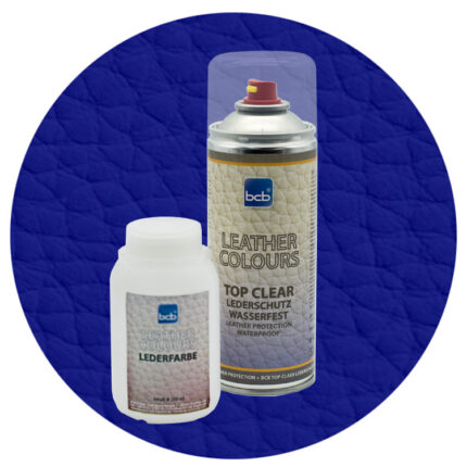 Lederfarbe 250ml mit TopClear in RAL 5002 Ultramarinblau