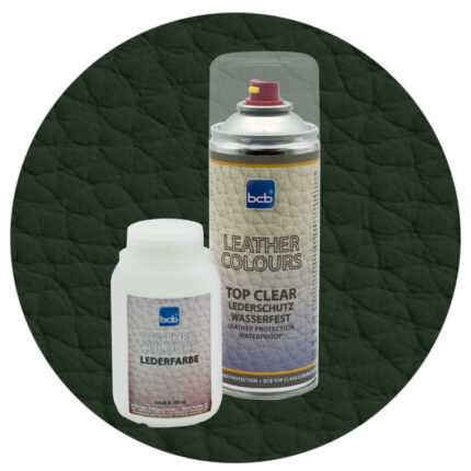 Lederfarbe 250ml mit TopClear in RAL 6007 Flaschengrün