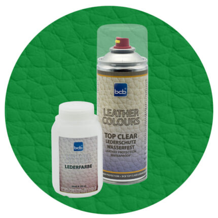 Lederfarbe 250ml mit TopClear in RAL 6017 Maigrün