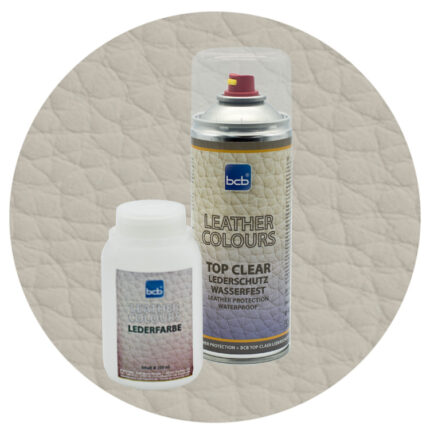 Lederfarbe 250ml mit TopClear in RAL 7032 Kieselgrau