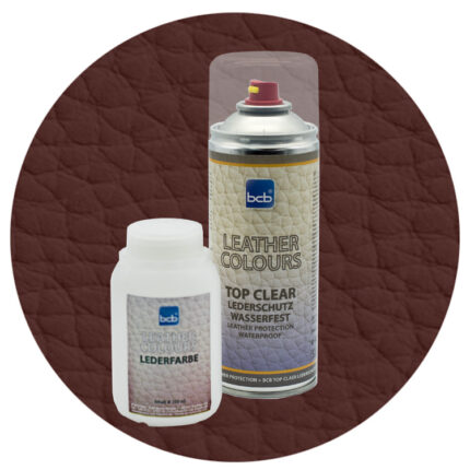 Lederfarbe 250ml mit TopClear in RAL 8016 Mahagonibraun