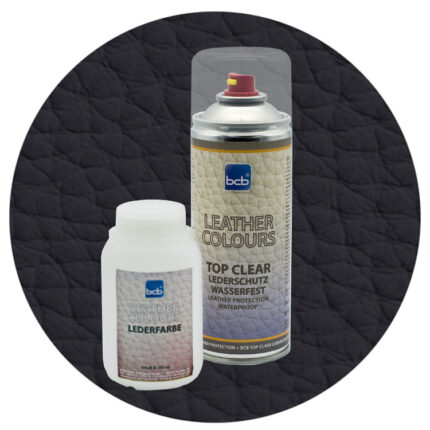 Lederfarbe 250ml mit TopClear in RAL 9004 Signalschwarz