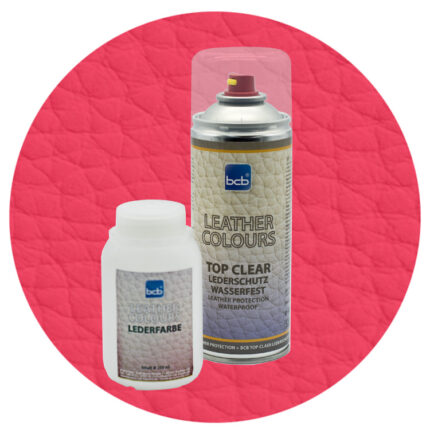 Lederfarbe 250ml mit TopClear in RAL 3017 Rosa