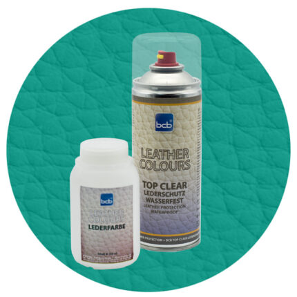 Lederfarbe 250ml mit TopClear in RAL 5018 Türkisblau