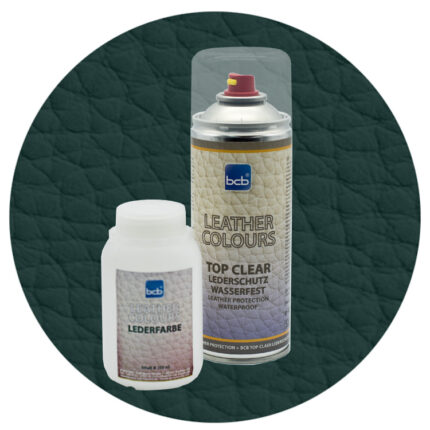 Lederfarbe 250ml mit TopClear in RAL 6012 Schwarzgrün