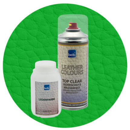 Lederfarbe 250ml mit TopClear in RAL 6018 Gelbgrün