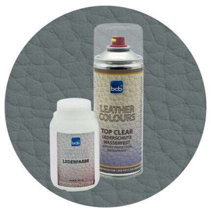 Lederfarbe 250ml mit TopClear in RAL 7005 Mausgrau