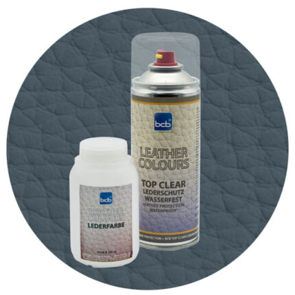 Lederfarbe 250ml mit TopClear in RAL 7011 Eisengrau