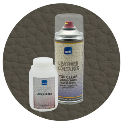 Lederfarbe 250ml mit TopClear in RAL 7013 Braungrau