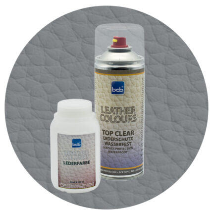 Lederfarbe 250ml mit TopClear in RAL 7037 Staubgrau