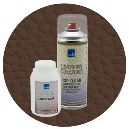 Lederfarbe 250ml mit TopClear in RAL 8028 Terrabraun