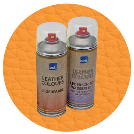 Lederspray mit TopClear in RAL 1033 Dahliengelb