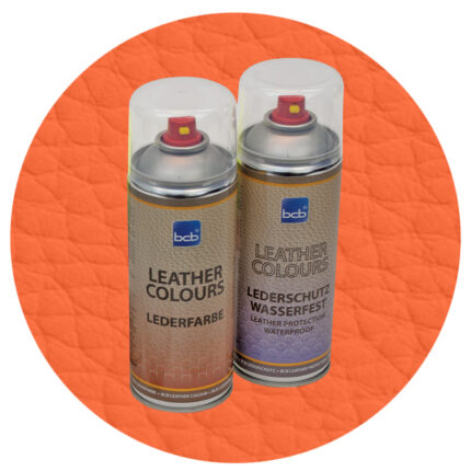 Lederspray mit TopClear in RAL 2003 Pastellorange
