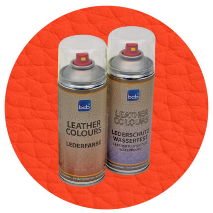 Lederspray mit TopClear in RAL 2004 Reinorange