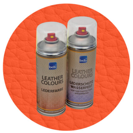 Lederspray mit TopClear in RAL 2008 Hellrotorange