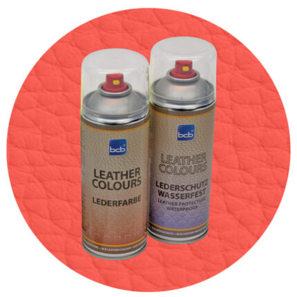 Lederspray mit TopClear in RAL 2012 Lachsorange