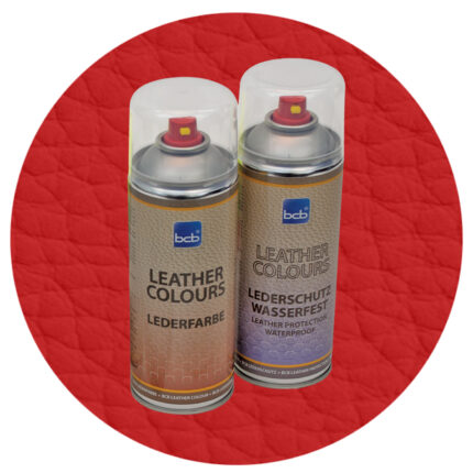 Lederspray mit TopClear in RAL 3001 Signalrot