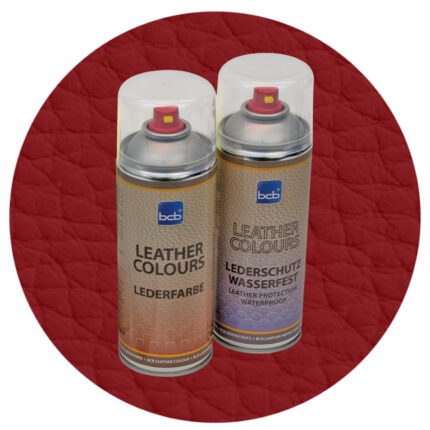 Lederspray mit TopClear in RAL 3004 Purpurrot