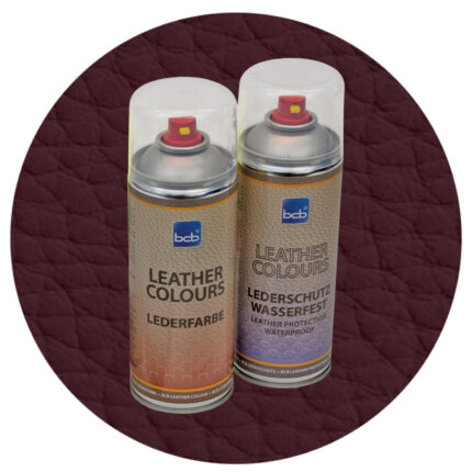 Lederspray mit TopClear in RAL 3007 Schwarzrot