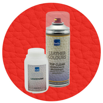 Lederfarbe 250ml mit TopClear in RAL 2002 Blutorange