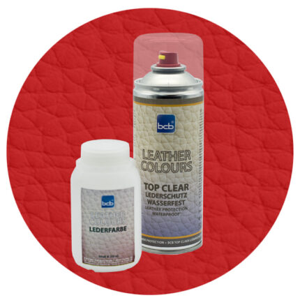 Lederfarbe 250ml mit TopClear in RAL 3001 Signalrot