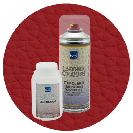 Lederfarbe 250ml mit TopClear in RAL 3011 Braunrot