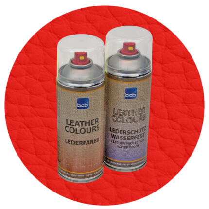 Lederspray mit TopClear in RAL 3020 Verkehrsrot