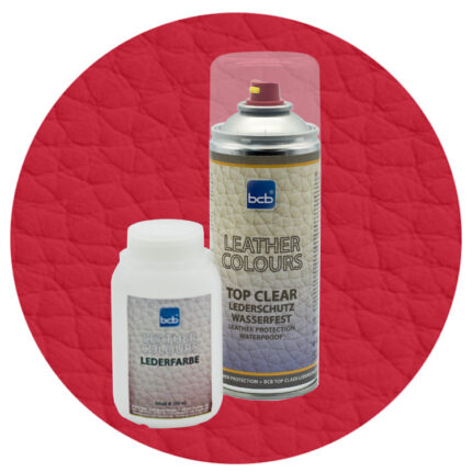 Lederfarbe 250ml mit TopClear in RAL 3031 Orientrot