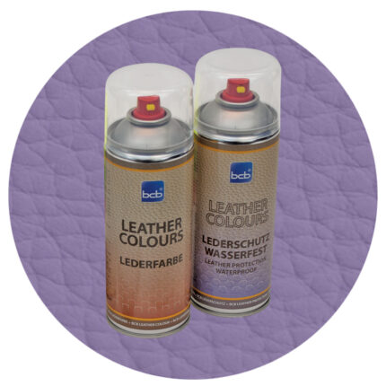 Lederspray mit TopClear in RAL 4011 Perlviolett
