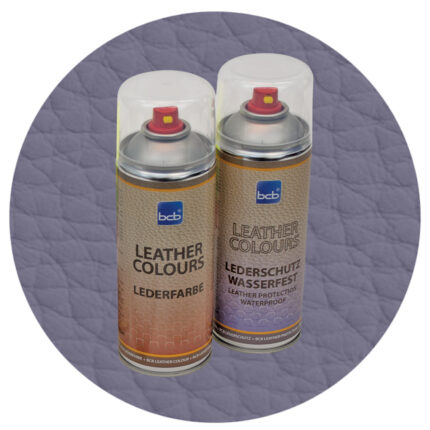 Lederspray mit TopClear in RAL 4012 Perlbrombeer