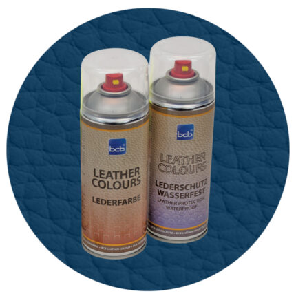 Lederspray mit TopClear in RAL 5001 Grünblau