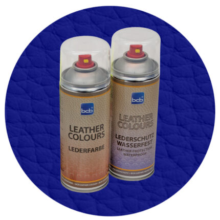 Lederspray mit TopClear in RAL 5002 Ultramarinblau