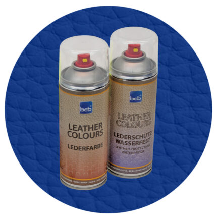 Lederspray mit TopClear in RAL 5005 Signalblau